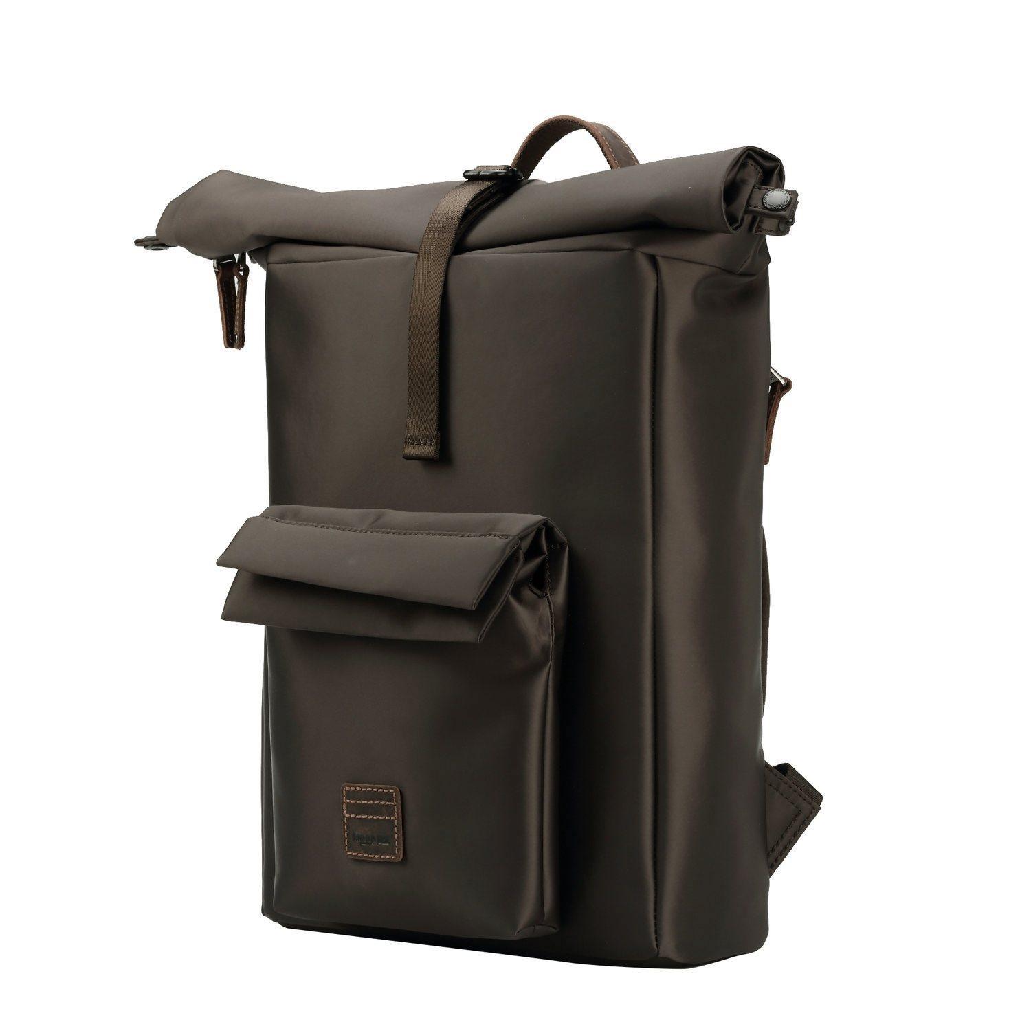 TRP0523 Troop London Heritage Nylon Roll Top Backpack, Laptop Backpack-1