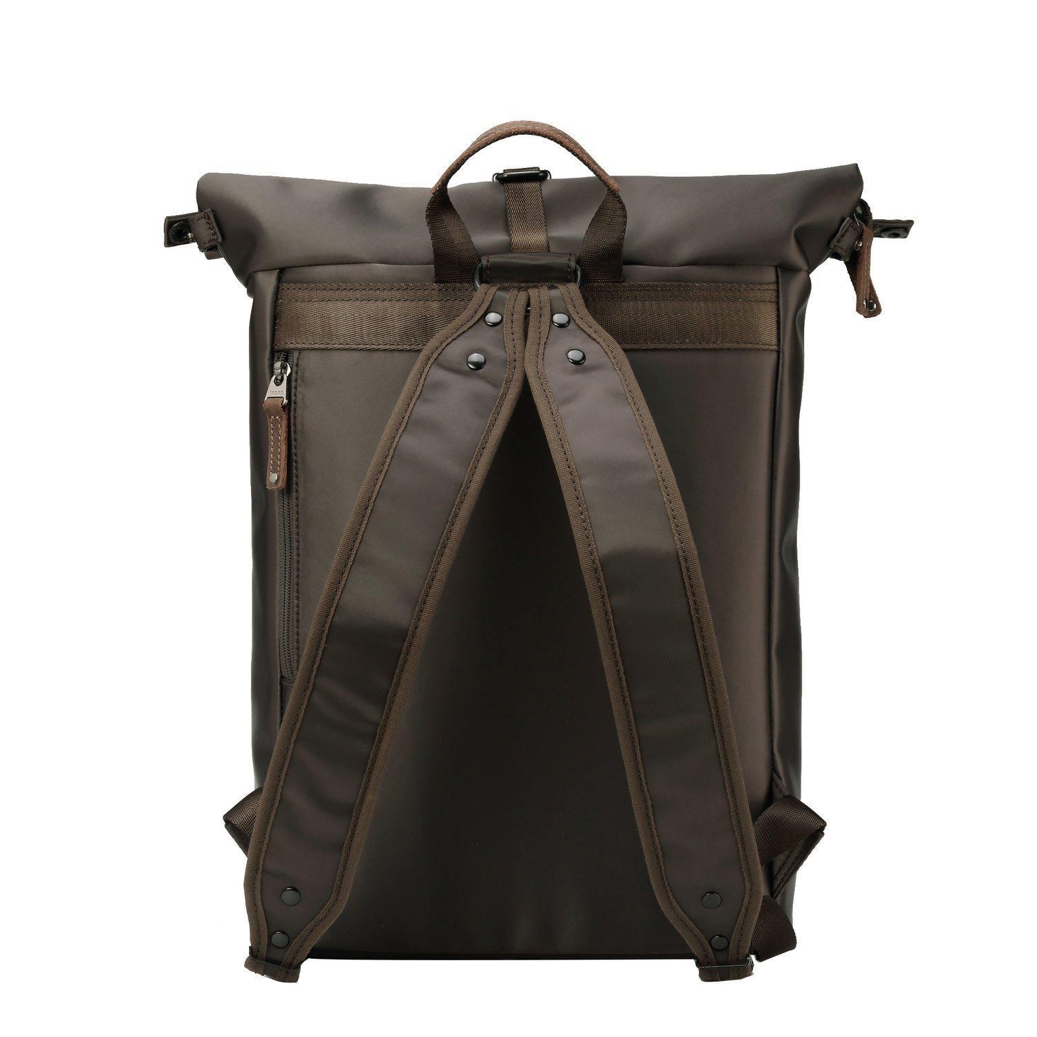 TRP0523 Troop London Heritage Nylon Roll Top Backpack, Laptop Backpack-2