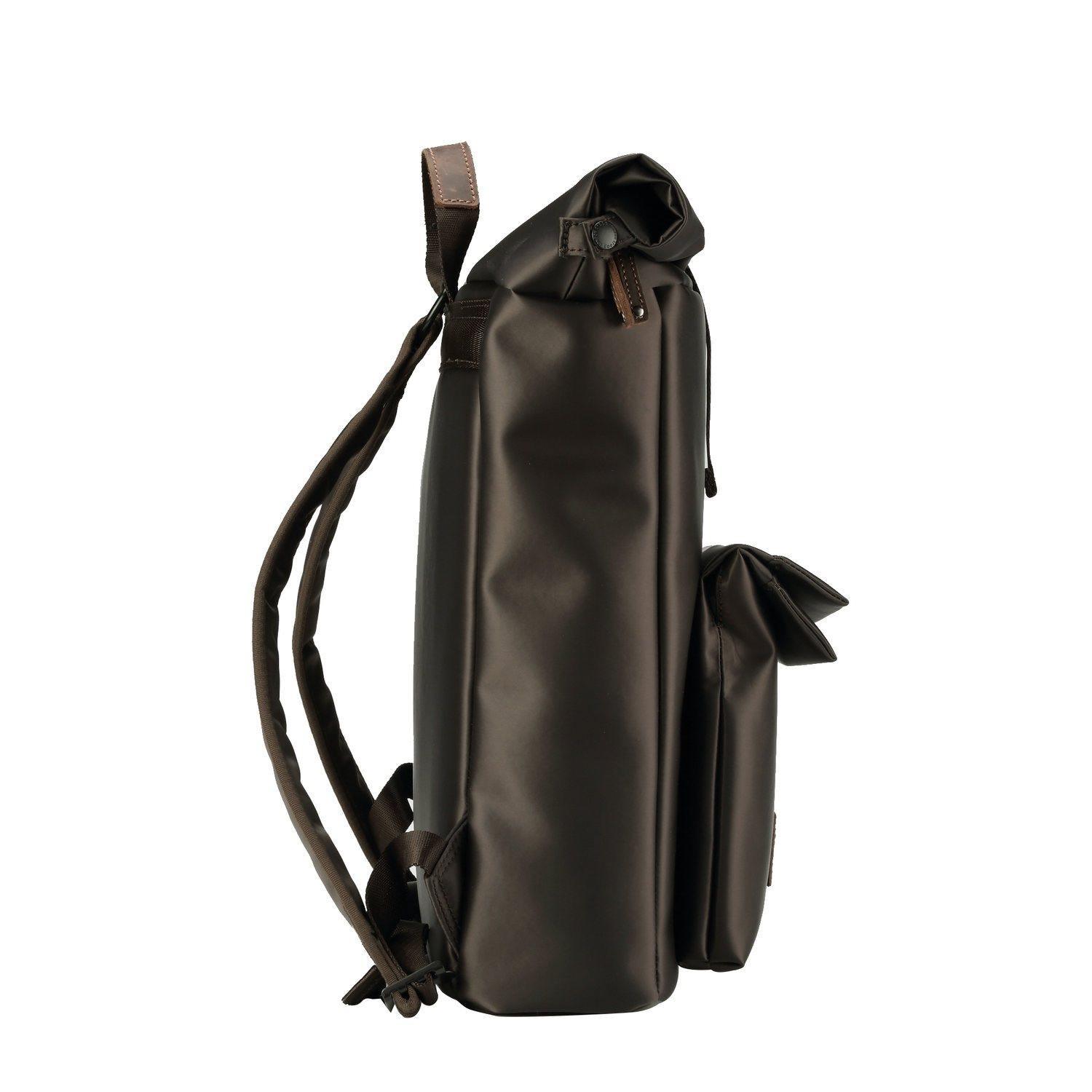 TRP0523 Troop London Heritage Nylon Roll Top Backpack, Laptop Backpack-3