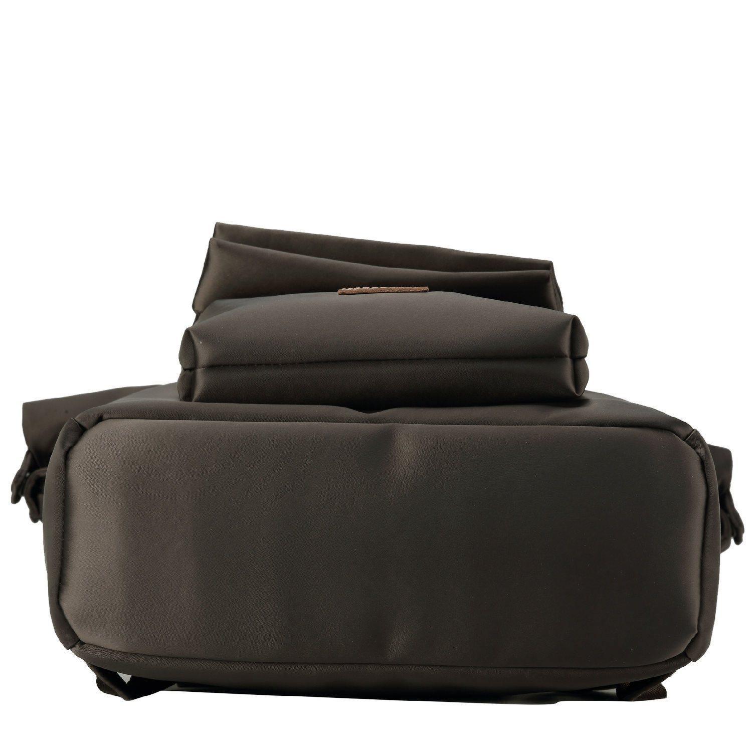 TRP0523 Troop London Heritage Nylon Roll Top Backpack, Laptop Backpack-4